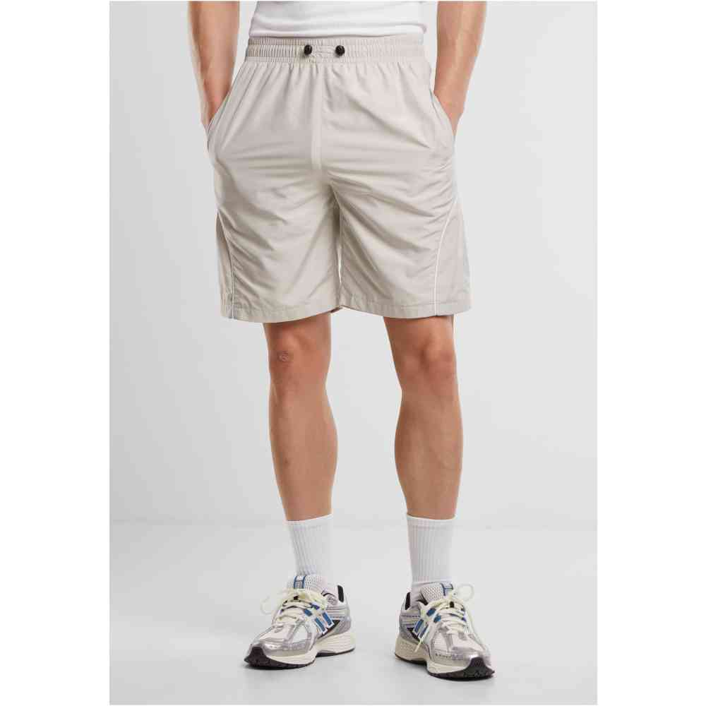 Urban Classics - Piped Panel Pantalon court - Gris